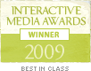 The logo of the Interactive Media Awards Winner 2009.
