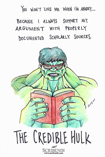 When it comes to plagiarism, be like the Credible Hulk!