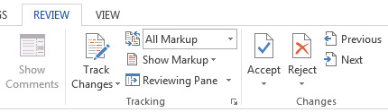 Word 2016 Review Tab