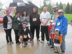 Scribendi.com staff stand together at the Muddy River Run in Chatham-Kent.