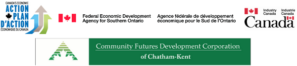 The logo for the Community Futures Development Corporation of Chatham-Kent.